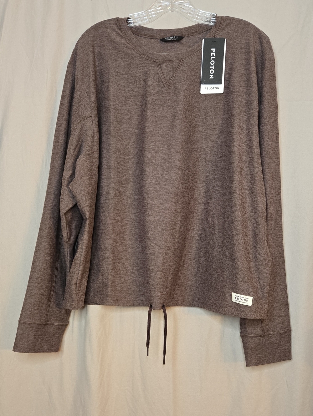 Peloton Heather Brown Crewneck Pullover